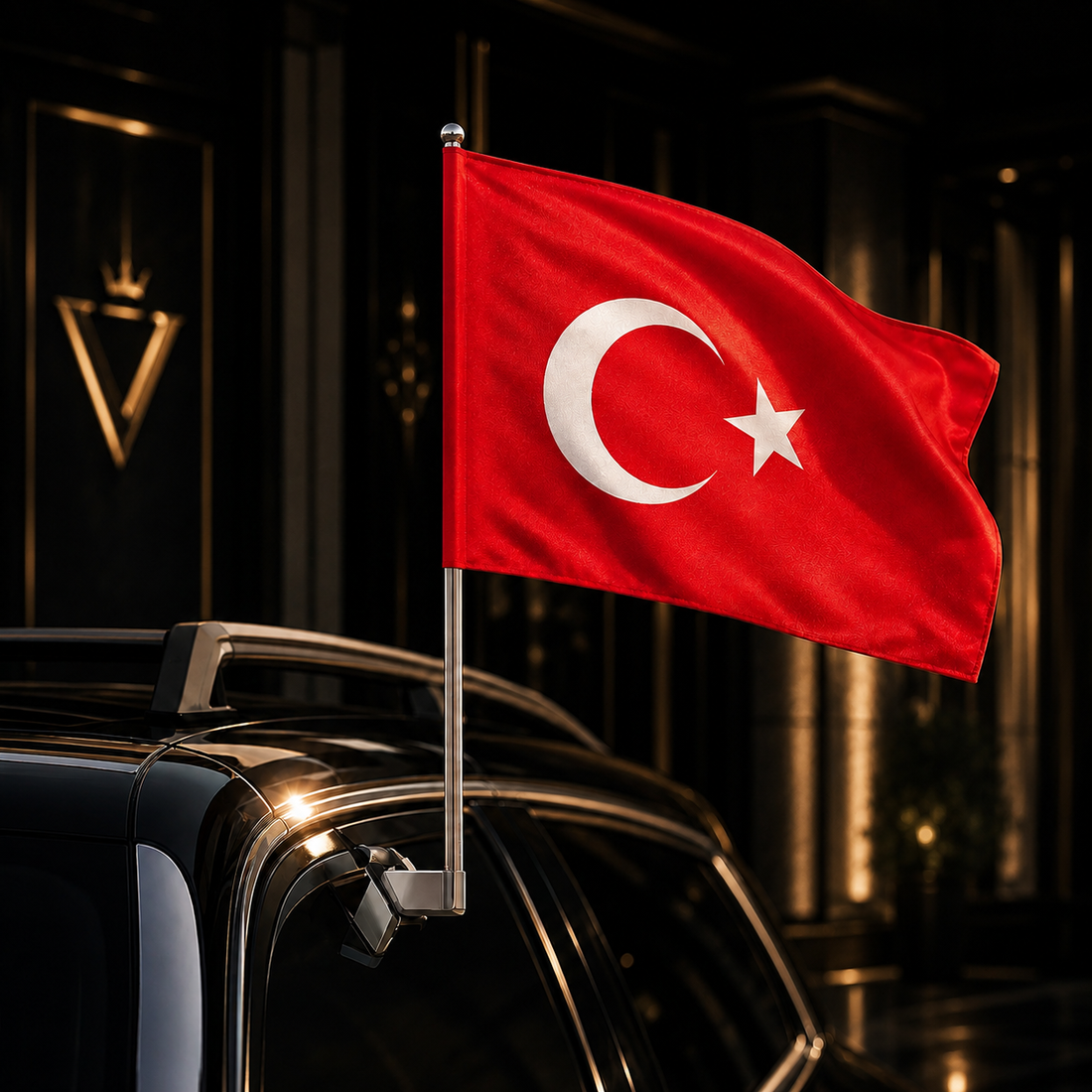 Turkey Car Flag